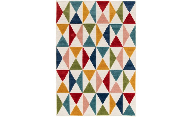 Festa tappeto colorato triangoli 120x170 cm--Multicolore-Polipropilene-170 cmx120 cm