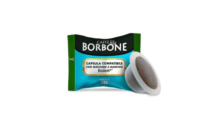 Borbone Box 100 capsule Caff&egrave; miscela Dek-Compatibili con macchine caff&egrave; Bialetti