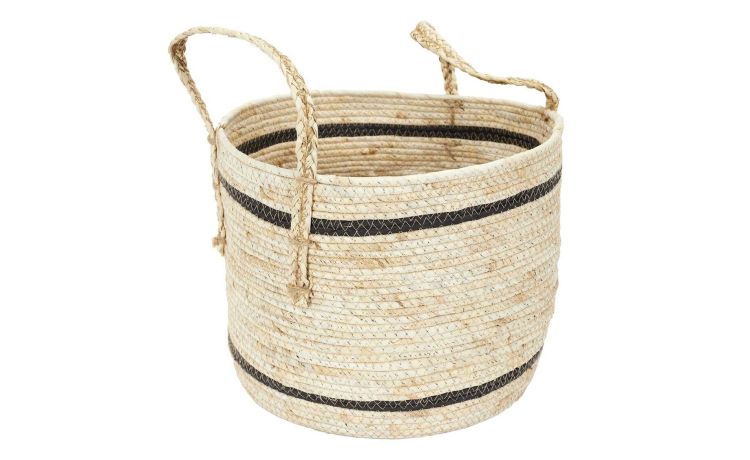 Mirage cesto con manici h28 cm --Beige-Fibra di mais
