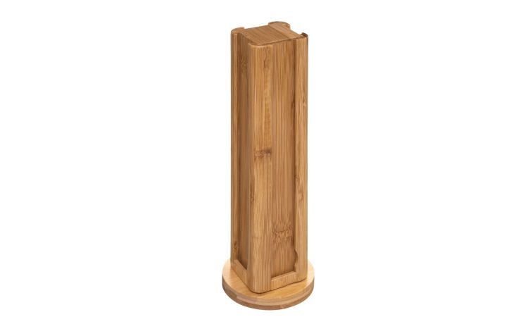 Portacapsule in legno di bamboo H29 cm- -Legno naturale-Bamboo