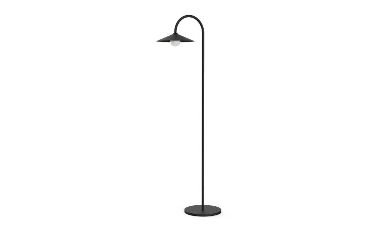 Chapeau piantana in metallo nero 42W h170 cm- -Nero-Metallo