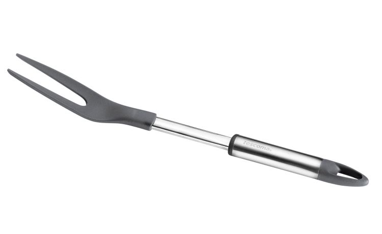 Grandchef forchettone in nylon e acciaio nero- -Cromo-Nylon