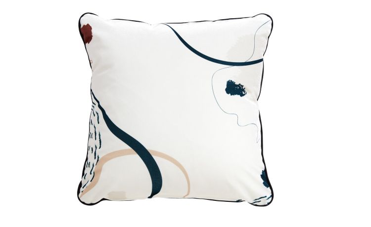 Cuscino astratto ondo 45x45 cm -Multicolor-Bianco-100% Poliestere-45 cmx45 cm