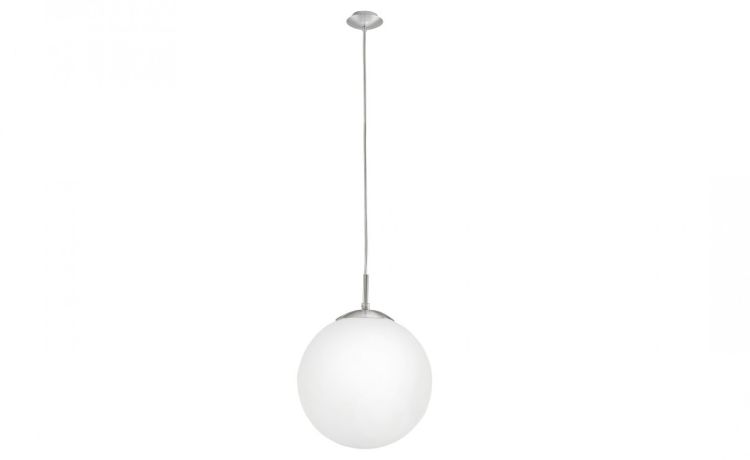 Rondo sospensione 1 luce in vetro Ø25 cm- -Bianco-Vetro