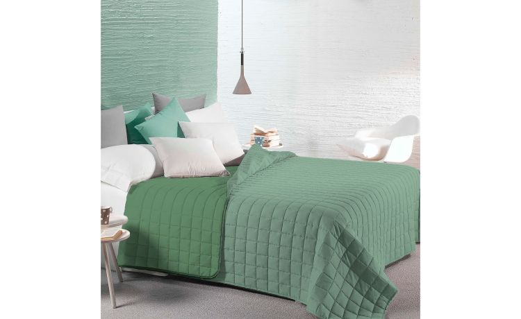 Bea trapuntino singolo bicolor verde  ---100% Poliestere-Singolo