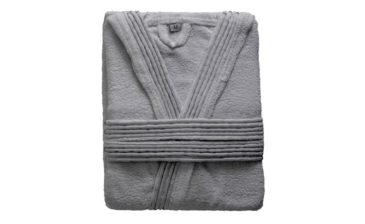 Terry accappatoio in cotone grigio scuro M
