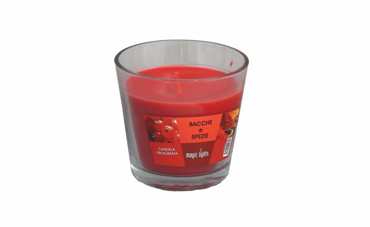 Polly candela aromatica bacche e spezie- -Rosso-Cera