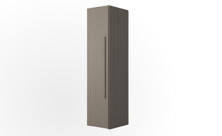 Cabrio armadio olmo 1 anta L49-L.49 cm x H.208 cm x P.62 cm-Legno chiaro-Pannello ecologico-208 cmx49 cm