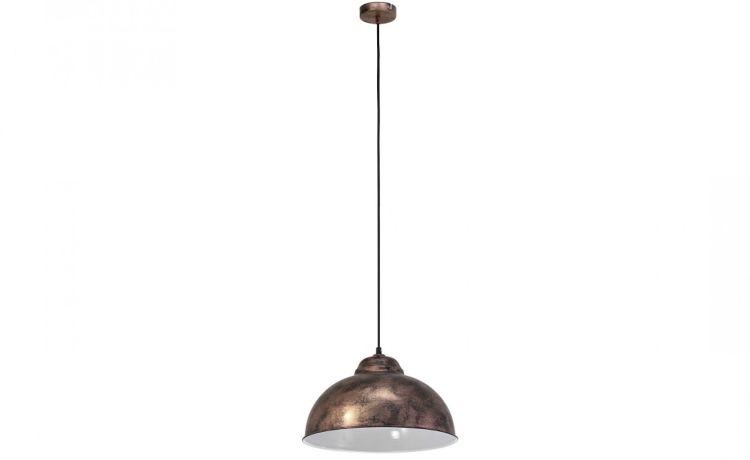 Vintage sospensione 1 luce rame Ø37 cm- -Rame-Acciaio