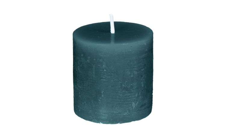 Rustic set 4 candele flat blu Ø4