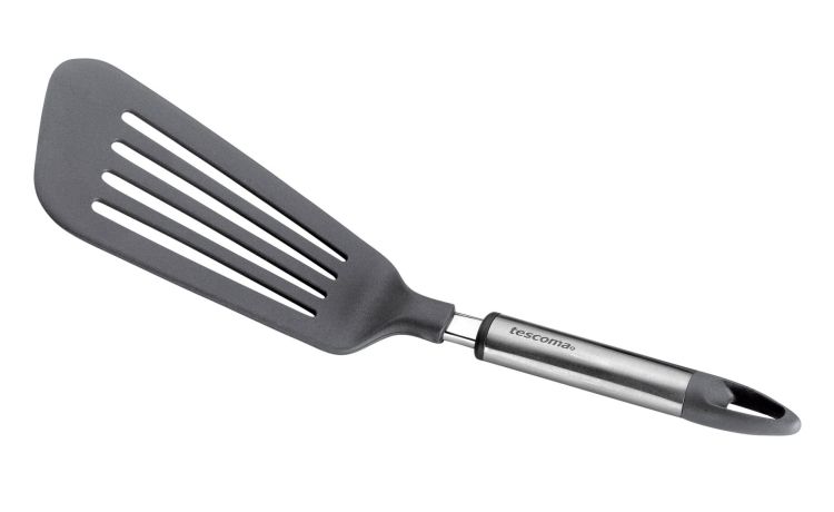 Grandchef paletta omelette nylon e acciaio nero- -Cromo-Nylon