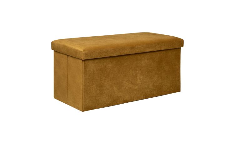 Lilou pouf in mdf ocra 78x40 cm--Giallo-Mdf