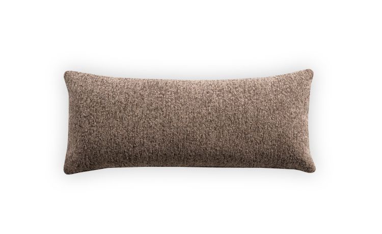 Monet cuscino renale in tessuto marrone-Misura cuscino 67x28 cm-Marrone-Tessuto-12 cmx67 cm