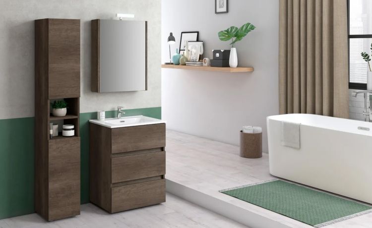 Bagno componibile Casual rovere scuro