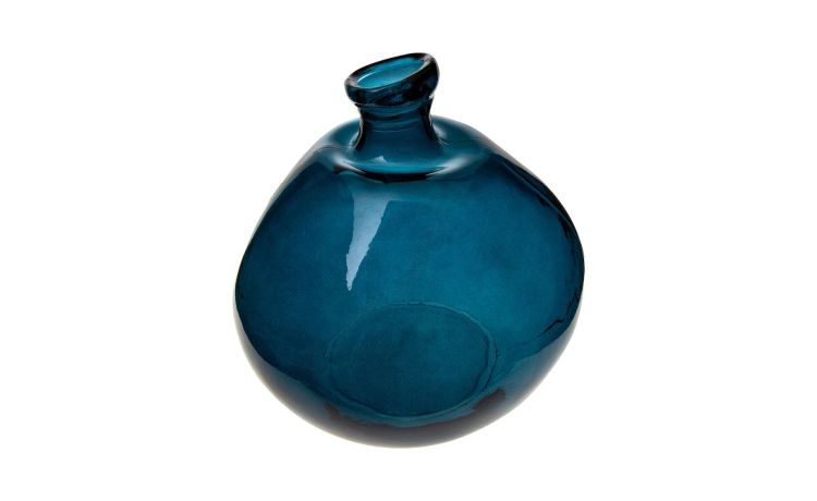 Vaso in vetro blu Ø33 cm--Blu-Vetro