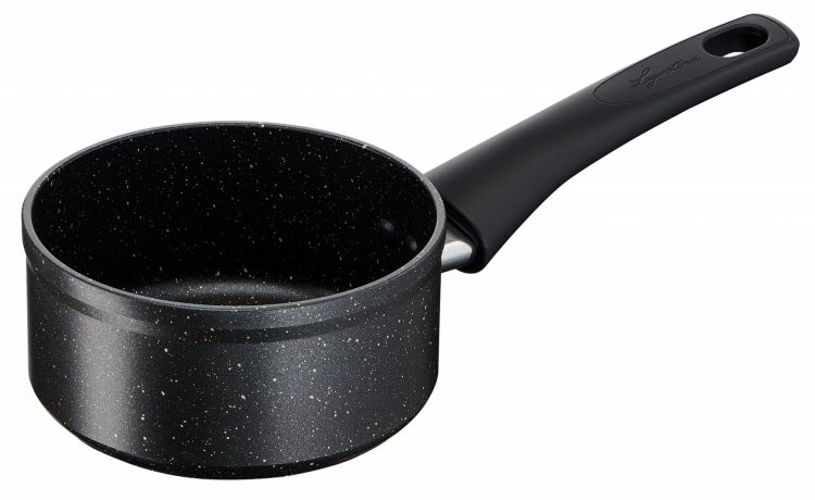 Casseruola in alluminio nero Ø14 cm- -Nero-Alluminio