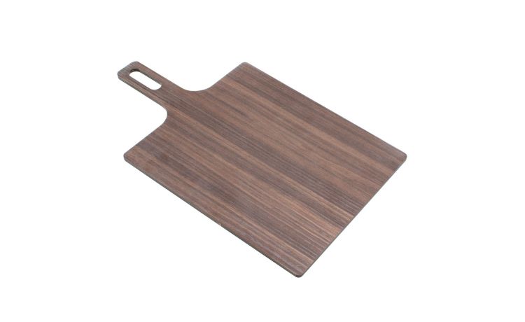Tagliere in laminato noce con manico 24 cm--Legno naturale-Laminato-0