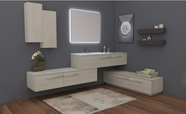Bagno componibile Deluxe larice marino