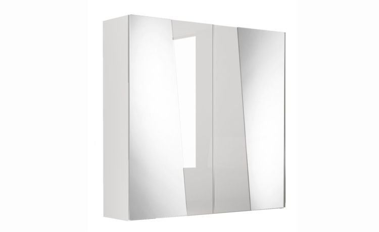 Bella armadio 2 ante scorrevoli bianco lucido-In pannello laccato-Bianco-Pannello-240 cmx274 cm