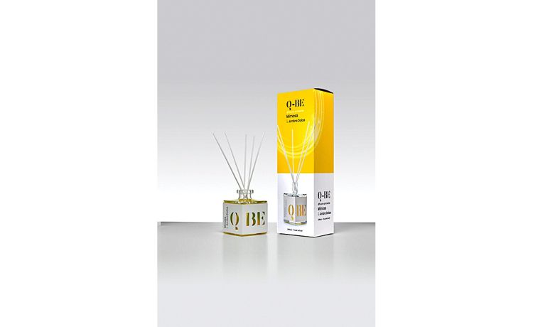 Qbe diffusore d&#039;essenza Mimosa e Ambra 200 ml--Giallo-Vetro-30