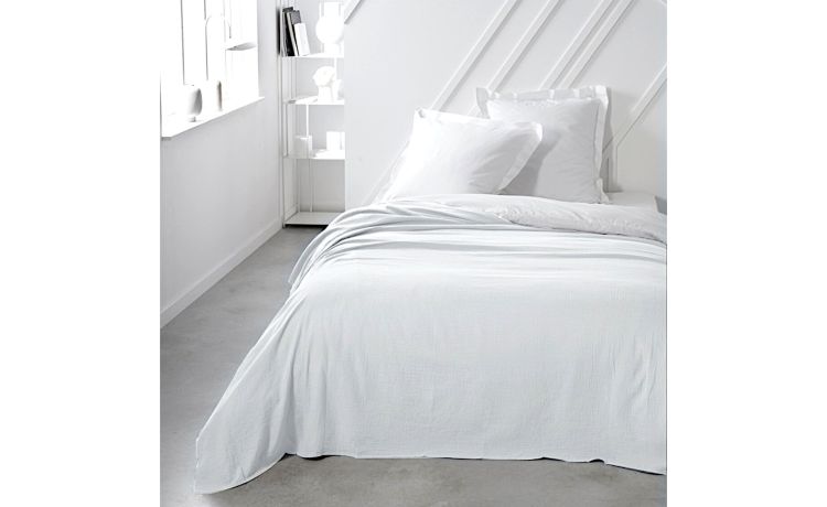 Organic Cotton copritutto bianco 180x260 cm- --100% Garza di Cotone-Singolo