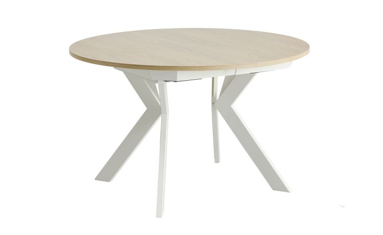 Ibiza tavolo allungabile rovere naturale e bianco--Legno naturale--75