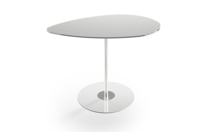 Glass tavolino Dallia a goccia bianco h52 cm--Bianco-Vetro-52 cmx40 cm