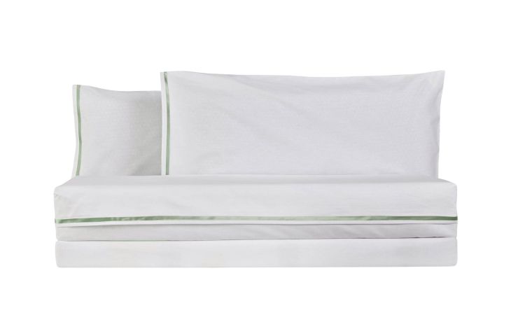 Twist completo letto matrimoniale profilo verde---100% Cotone-Matrimoniale
