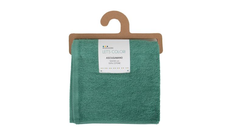 Medio twist 50x100 cm color pavone---Cotone-50 cmx100 cm