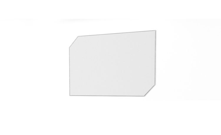 Krizia specchiera olmo bianco 70x90 cm- -Cemento-Pannello-70 cmx90 cm