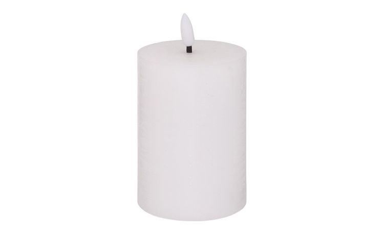 Candela in cera con fiamma led bianca h12