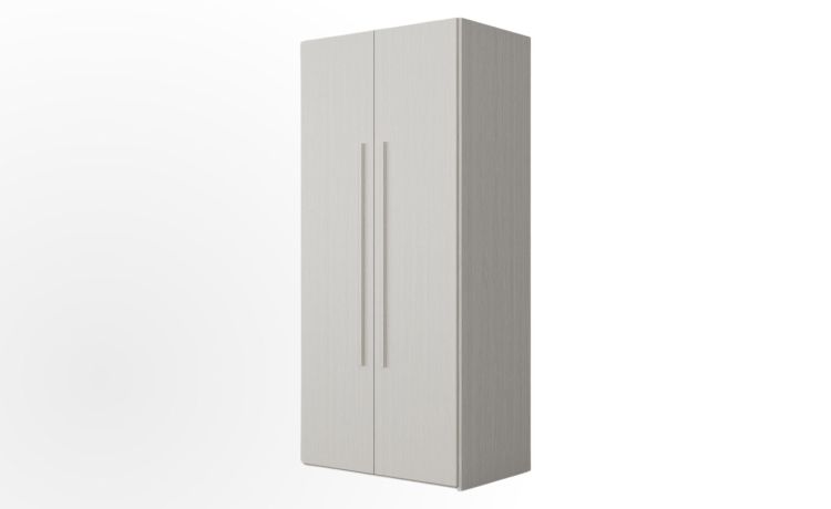 Cabrio armadio 2 ante betulla L.95-L.95xP.62XH.208 cm-Legno chiaro-Pannello ecologico-208 cmx95 cm