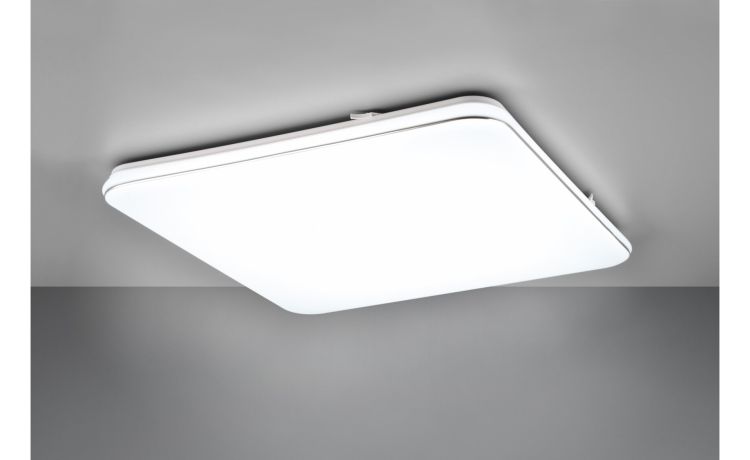 Plafoniera bianca quadrata LED 53x53 cm--Bianco-Metallo-5 cmx53 cm