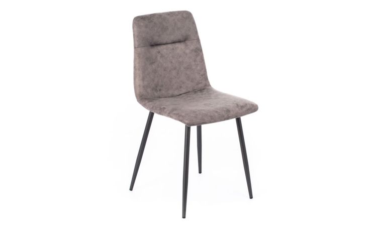 Tiara 2 sedia in similpelle grigio-Effetto vintage-Grigio-Tessuto-88 cmx48.5 cm