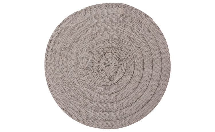 Olivia tovaglietta fibra di carta taupe Ø38 cm--Grigio-Fibra di carta