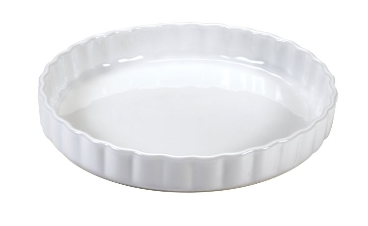 Tortiera in ceramica bianca Ø29 cm- -Bianco-Ceramica