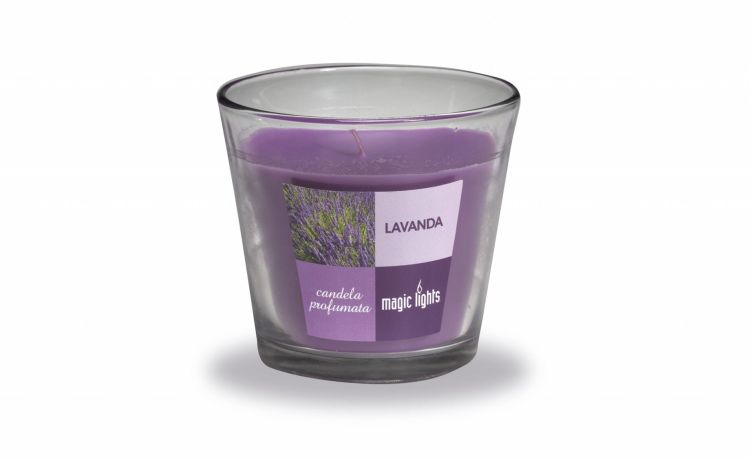 Polly candela aromatica alla lavanda- -Viola-Cera