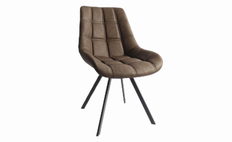Nicol sedia in similpelle marrone anticato-Effetto vintage-Marrone-Similpelle-86 cmx55 cm