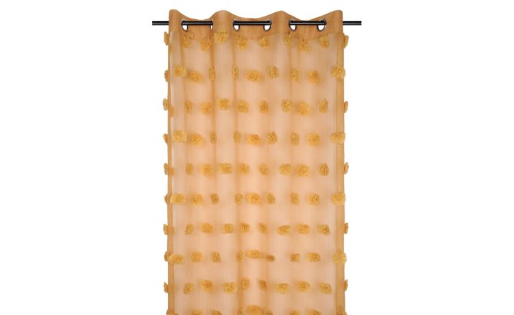 Tenda pomopinou voilage color senape 140x260 cm--Senape-100% Poliestere-260 cmx140 cm