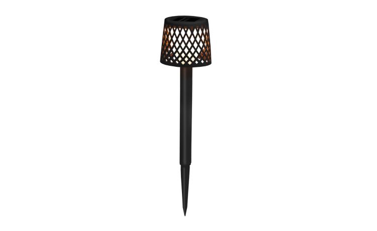 Gretita set 4 picchetti solari LED neri --Nero-Polipropilene-39 cmx9 cm