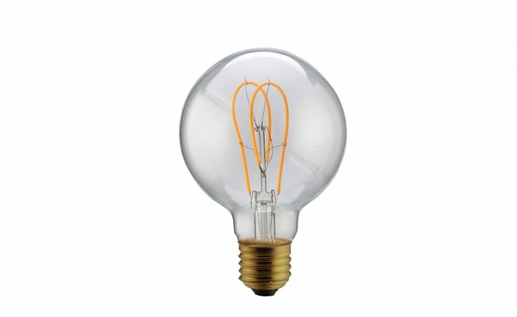 Globo lampadina vintage LED 5W trasparente- -Trasparente-Vetro