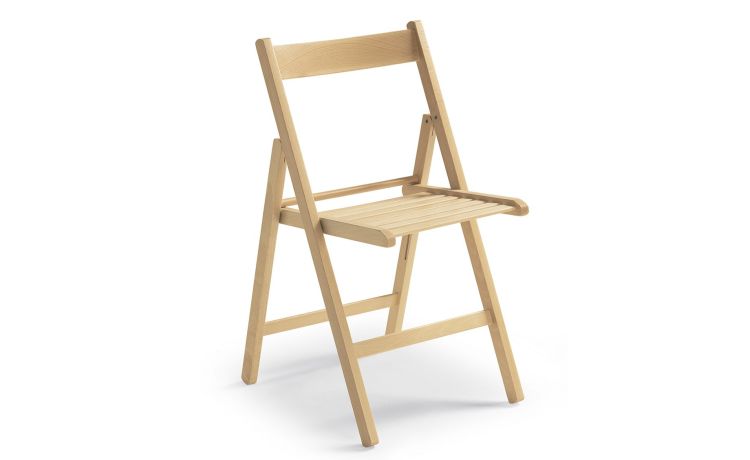 Summer2 sedia pieghevole in legno di faggio naturale--Beige-Legno-79 cmx42