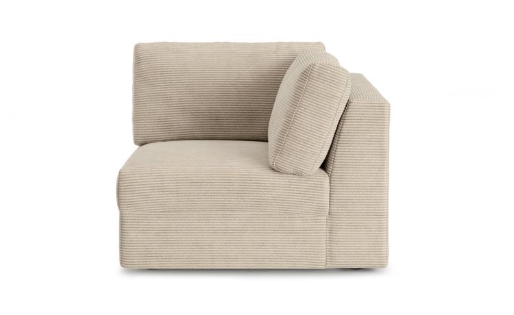Dalì elemento angolare in tessuto bianco-Divano componibile-Bianco-Tessuto-89 cmx107 cm
