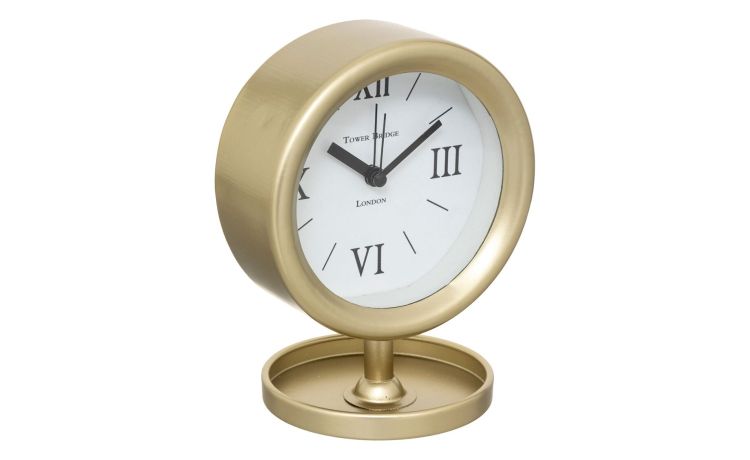 London orologio d&#039;appoggio in ferro oro Ø12 cm- -Oro-Ferro-12 cmx12 cm