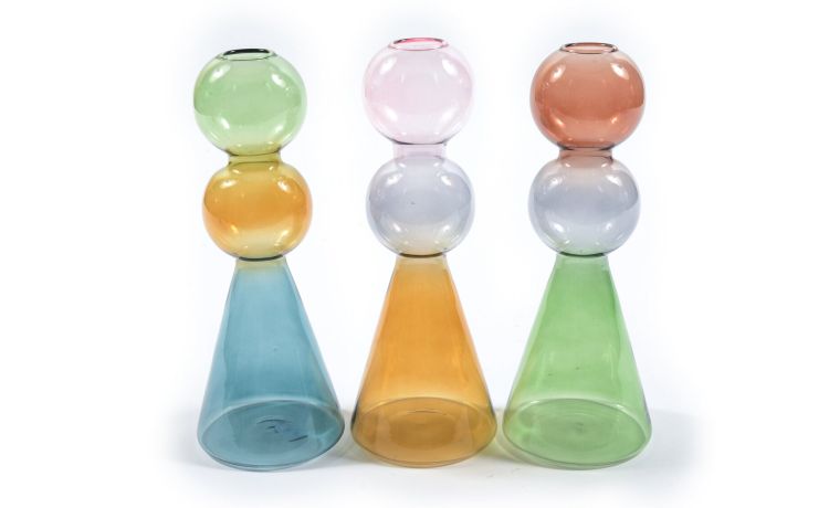 Borosil vaso in vetro h26 colori assortiti --Trasparente-Vetro