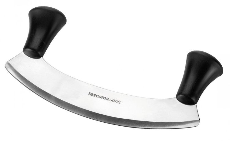 Sonic mezzaluna in acciaio 25 cm- -Nero-Acciaio