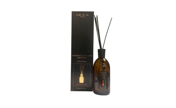 Immersive diffusore d&#039;essenza agrumi di Sicilia 1000 ml--Nero-Vetro-46 cmx13 cm