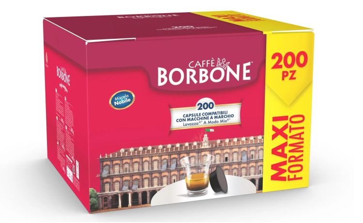 Borbone Box 200 Capsule Caffè miscela Nobile -compatibili Lavazza A Modo Mio