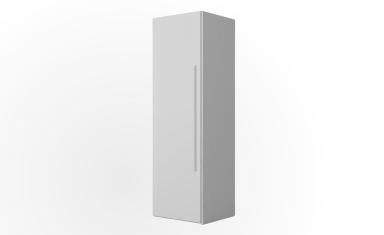 Cabrio armadio 1 anta bianco L.64-L.64 xH.208 x P.62 cm-Legno bianco-Pannello ecologico-208 cmx64 cm