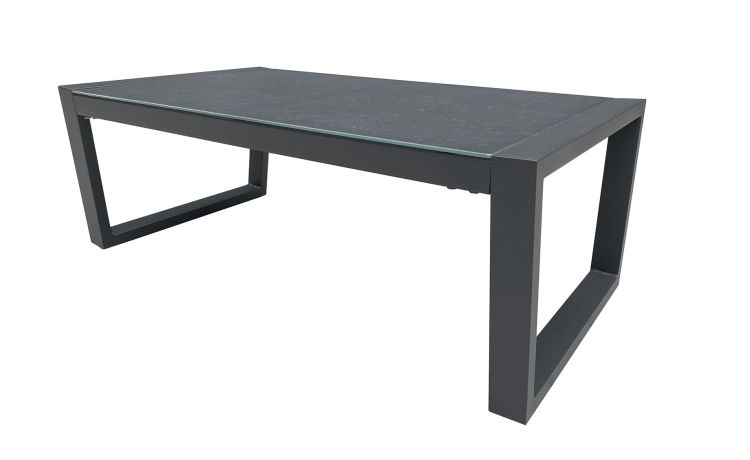 Taormina tavolino in alluminio antracite--Antracite-Alluminio-35 cmx95 cm